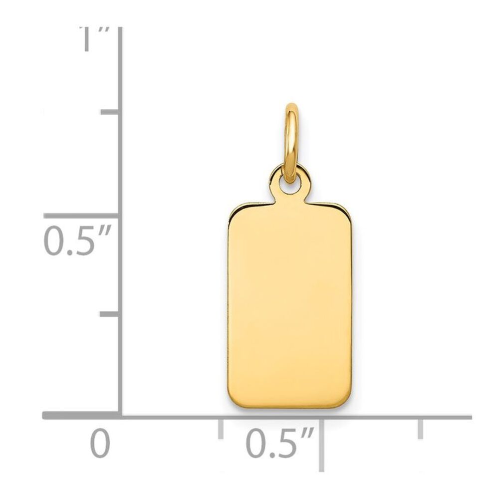 Kazi Luxury 14k Yellow Gold Plain .009 Gauge Engr… - image 2